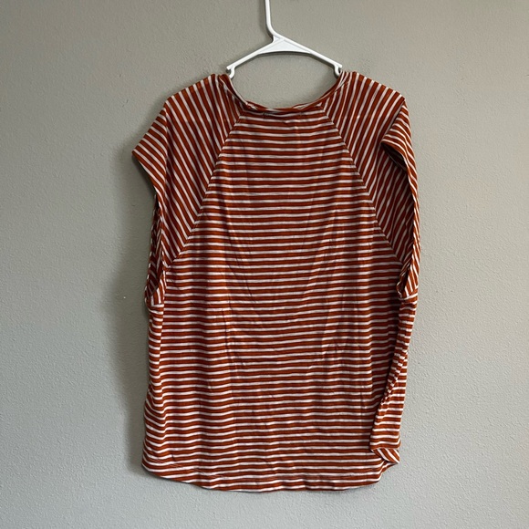 Free People WE THE FREE Striped Orange Halo Copper Combo Top lightweight small - Picture 4 of 4